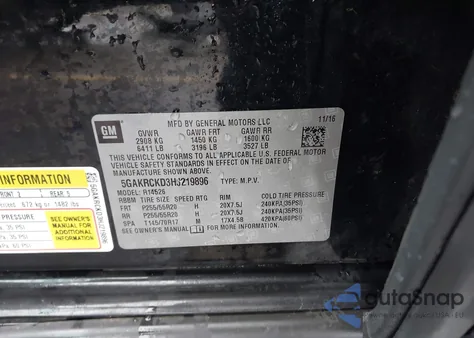 2017 Buick Enclave Premium z USA, uszkodzony, nr VIN 5GAKRCKD3HJ219896